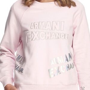 Armani Exchange Light Pink Women's Hoodie